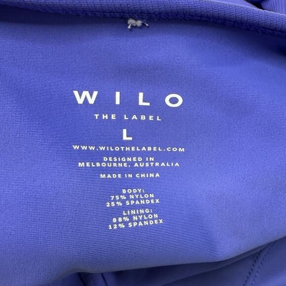 Wilo The Label Ribbed One Piece Swimming Bathing Suit Size Large Purple Cheeky - Picture 7 of 8